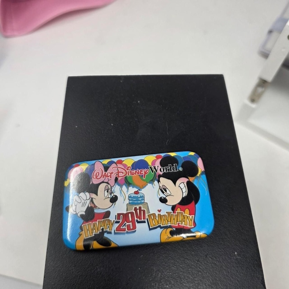 MICKEY &‎ MINNIE MOUSE WDW Happy 29th Birthday Cast Member Only Retired Button